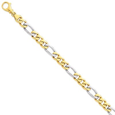 9mm Polished Fancy Link Bracelet 8 Inch 14k Two-Tone Gold LK490-8, MPN: LK490-8, 883957596976