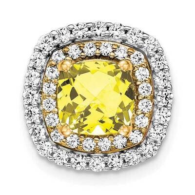 Created Yellow Sapphire Pendant 14k Two-tone Gold Lab Grown Diamond PM7501-CYS-055-WYLG, MPN: PM750…