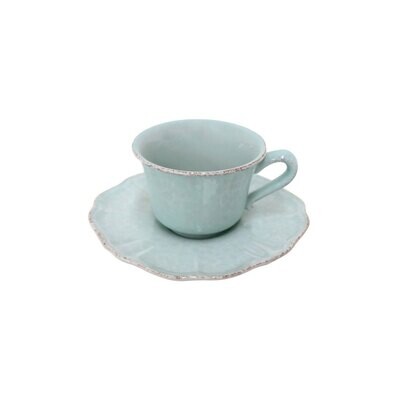 Casafina Impressions Robin&#39;S Egg Blue Tea Cup &amp; Saucer Set of 6 IM506-BLU, MPN: IM506-BLU, 84028901…