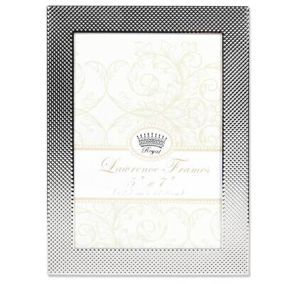 5 x 7 Inch Fawn Pin Dot Pattern Silver-tone Metal Picture Frame GM22253, MPN: GM22253, 751148073950