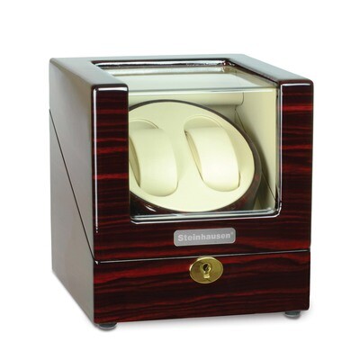 Steinhausen Heritage Cherry Finish Dual Watch Winder GM20216, MPN: GM20216, 849689026761