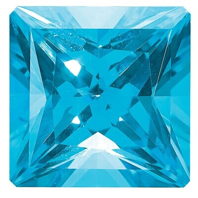 Topaz Paraiba Blue 6mm Princess Gemstone TP-0600-SQP-PA, MPN: TP-0600-SQP-PA,
