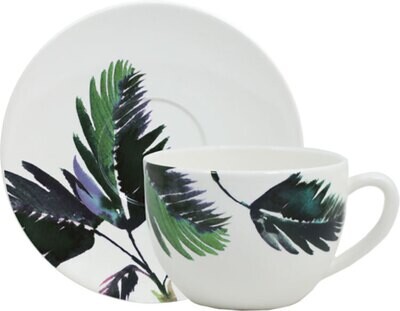 Gien Jardins Extraordinaires Vegetal Jumbo Cup &amp; Saucer 18241PTJ01, MPN: 18241PTJ01, 840769095622