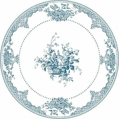 Gien Les Depareillees Blue Dessert Plate Fleurs 1849ADE126, MPN: 1849ADE126, 3660838011431