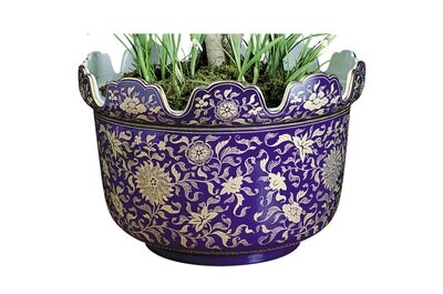 Mottahedeh Monteith Cachepotcobalt &amp; Gold S2974, MPN: S2974,