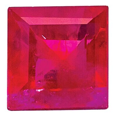 Ruby 4mm Square Step Cut AA Quality Gemstone RU-0400-SQS-AA, MPN: RU-0400-SQS-AA,