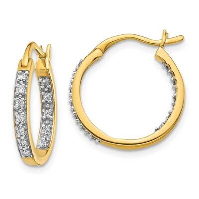 In &amp; Out Hoop Earrings 14k Gold Diamond EM5423-025-YA, MPN: EM5423-025-YA, 191101536700