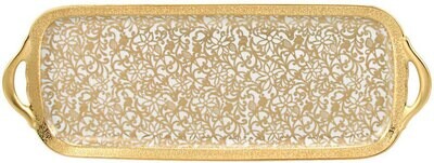 Raynaud Tolede Gold White Long Cake Plate, MPN: 0523-17-505040, 3660006625507