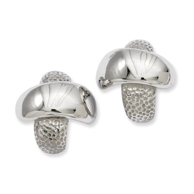 Textured &amp; Polished X Post Earrings - Stainless Steel SRE477 by Chisel, MPN: SRE477, 883957037592