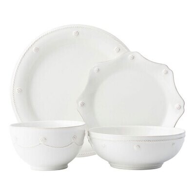 Juliska Berry &amp; Thread Whitewash 4 Piece Place Setting JA40/W, MPN: JA40/W, 815261029666