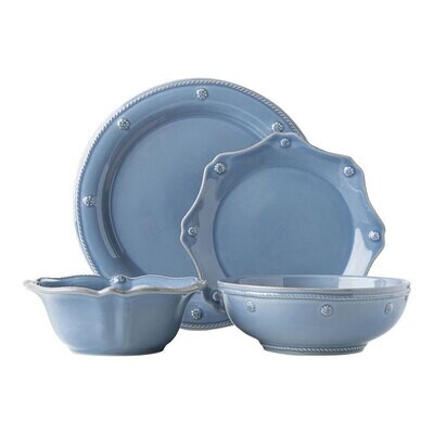 Juliska Berry &amp; Thread Chambray 4 Piece Place Setting JA40/47, MPN: JA40/47, 810882033566