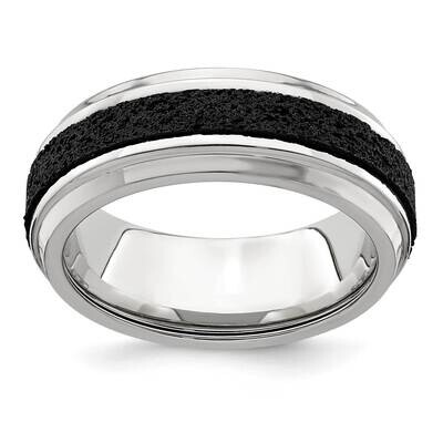 Edward Mirell with Black Crete Inlay Stepped 8mm Band Stainless Steel EMR330-10, MPN: EMR330, 19110…