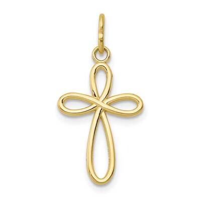 Cross Pendant 10k Gold Polished 10XR1451, MPN: 10XR1451, 196904093658