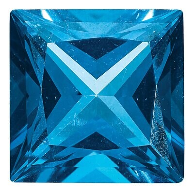 Topaz Kashmir Blue 6mm Princess Gemstone TP-0600-SQP-KB, MPN: TP-0600-SQP-KB,