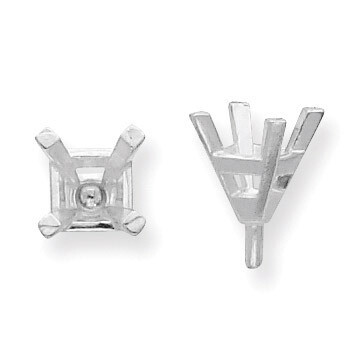 Princess Center Head with Peg Head 7.0mm Setting 14k White WG175-9, MPN: WG175-9,