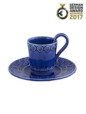 Bordallo Pinheiro Pinheiro Rua Nova Coffee Cup &amp; Saucer Indigo 65026815, MPN: 65026815, 56004136174…