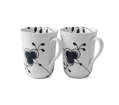 Royal Copenhagen Black Fluted Mega Mug 11 Oz Set of 2 1017459, MPN: 1017459, 5705140702436