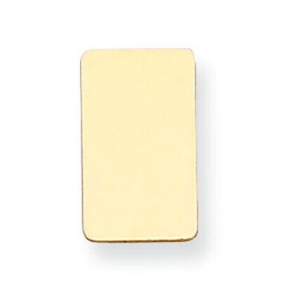 Rectangle with Rounded Edge Stamping 14k Yellow Gold YG1163, MPN: YG1163,