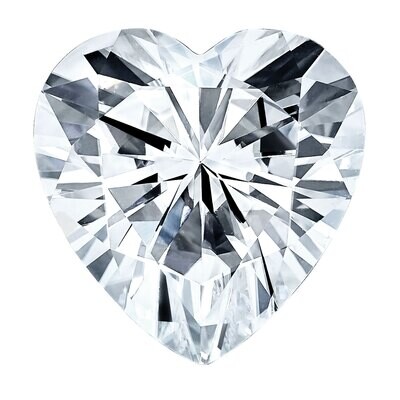 Moissanite Pure Light E F Color 6mm Heart Faceted Gemstone MT-0600-HTF-QP, MPN: MT-0600-HTF-QP,