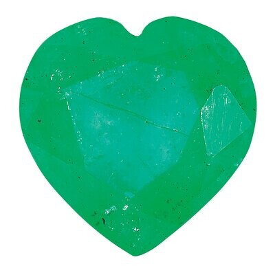 Emerald 3mm Heart C Quality Gemstone EM-0300-HTF-C, MPN: EM-0300-HTF-C,