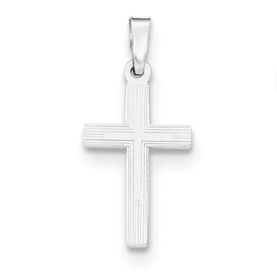 Polished Latin Cross Pendant 14k white Gold XR1414, MPN: XR1414, 191101453991