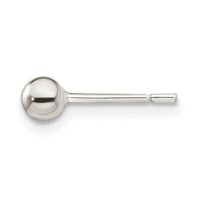 4.0mm Ball Earring Sterling Silver Polished SS3028, MPN: SS3028,