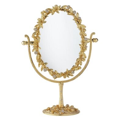 Olivia Riegel Gold Cornelia Oval Magnified Standing Mirror MR1739, MPN: MR1739,