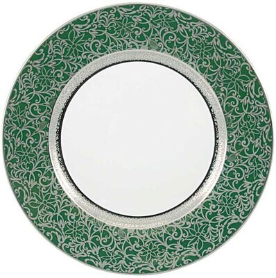 Raynaud Tolede Green Platinum Salad Cake Plate, MPN: 0536-17-101019, 3660006628430