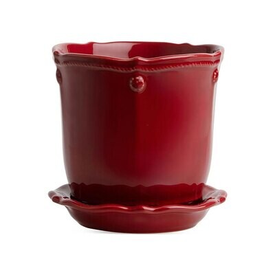 Juliska Berry &amp; Thread Ruby 5.25 Inch Planter &amp; Saucer JA136/73, MPN: JA136/73, 810034836670