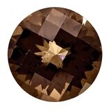 Smoky Quartz 12mm Round Checkerboard AA Quality Gemstone SQ-1200-RDX-AA, MPN: SQ-1200-RDX-AA,