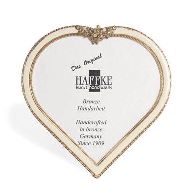 Bronze Beige Enameled Heart-shaped 3.5in Frame GM12548, MPN: GM12548,
