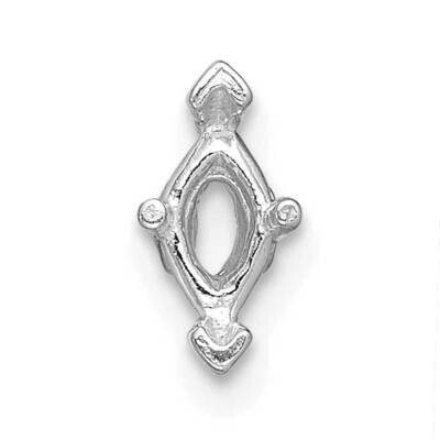 Marquise 6-Prong V-End .75Ct. Setting 14k White Gold WG254-4, MPN: WG254-4,