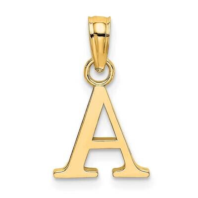 Letter A Initial Pendant 14k Gold Polished K6423A, MPN: K6423A, 63721800724