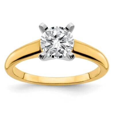 14Ktt 4mm Rnd Solit. Vs/Si, D E F, Sz 10 Ring Lab Grown Diamond RM5965R-025-10LD, MPN: RM5965R-100-…