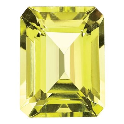 Lemon Quartz 8X6mm Octagon Emerald Cut AA Quality Gemstone LQ-0806-OCE-AA, MPN: LQ-0806-OCE-AA,