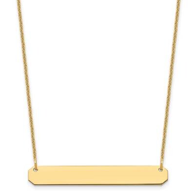 Polished Blank Bar Necklace 14k Gold Medium XNA1203Y, MPN: XNA1203Y,