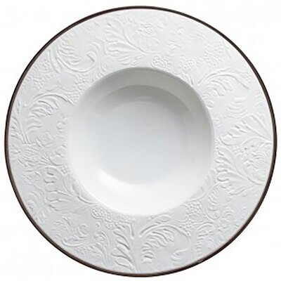Raynaud Italian Renaissance Deep Plate With Engraved Rim Platinum Filet 0811-46-250027, MPN: 0811-4…