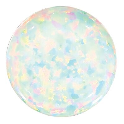 Imitation Opal White 7mm Round Cabochon Gemstone OI-0700-RDC-WH, MPN: OI-0700-RDC-WH,