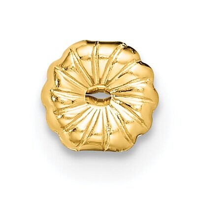 5.0mm Swirl Earring Nut Component 14k Yellow Gold YG4871, MPN: YG4871,