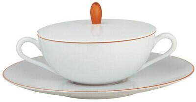 Raynaud Monceau Couleurs Apricot Orange Cover For Cream Soup Cup, MPN: 0361-37-409012, 3660006651063