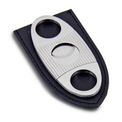 Stainless Steel Guillotine Cigar Cutter with Leather Pouch GM21577, MPN: GM21577, 797140581093