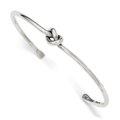 Knot Bangle Sterling Silver Polished QB1003, MPN: QB1003, 191101073182