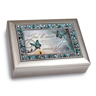 How Much You Mean to Me Jeweled Silver-tone Music Box GM14492, MPN: GM14492, 633303845193