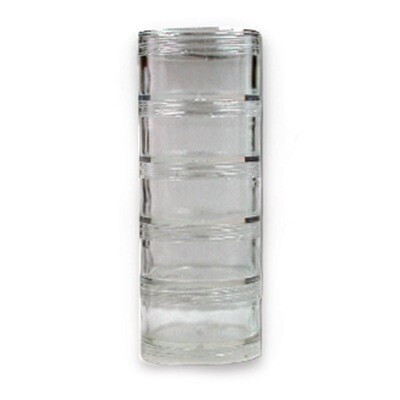Crystal Clear Plastic Stack Of 5 Threaded Lid Jars JT4860, MPN: JT4860, 790524000647