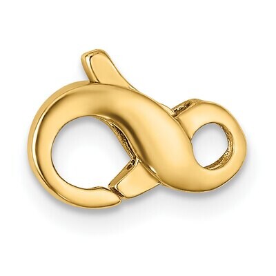 Figure 8 or Infinity Shaped Lobster Clasp 14k Yellow Gold YG1661, MPN: YG1661,
