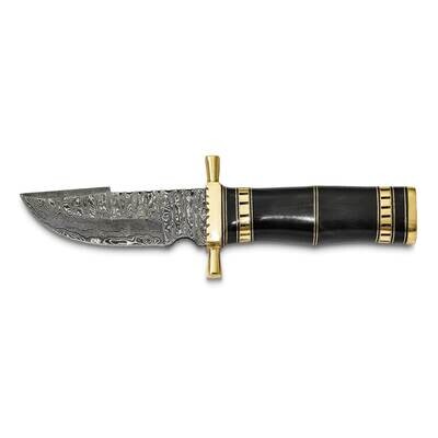 Damascus Steel 256 Layer Fixed Onyx Black Dyed Bone Handle Knife KN3220, MPN: KN3220, 191101910616