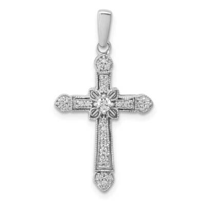 1/6Ct. Diamond Filigree Cross Pendant 14k White Gold PM5090-016-WA, MPN: PM5090-016-WA, 883957514147