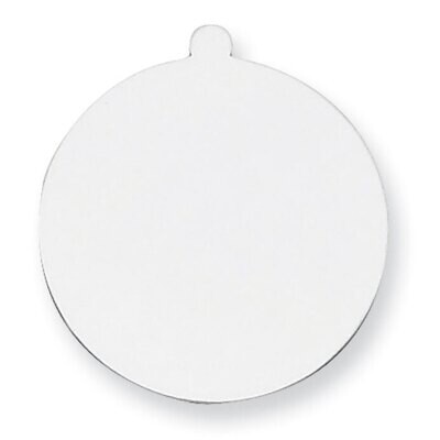 Round with Eyelet Stamping Sterling Silver Rhodium-plated SS1041, MPN: SS1041,