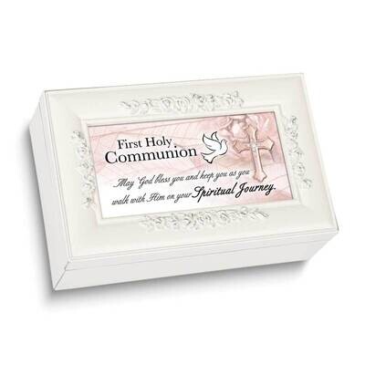 First Holy Communion White Music Box GM24786, MPN: GM24786, 633303861261