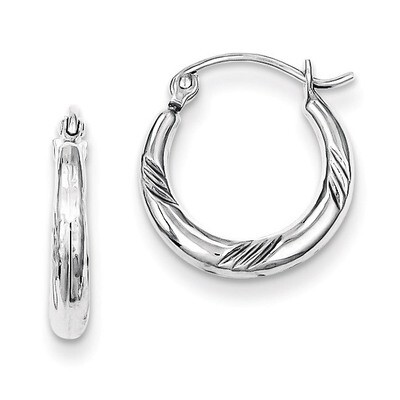 Hoop Earrings Sterling Silver Rhodium-plated QE8383, MPN: QE8383, 883957575377